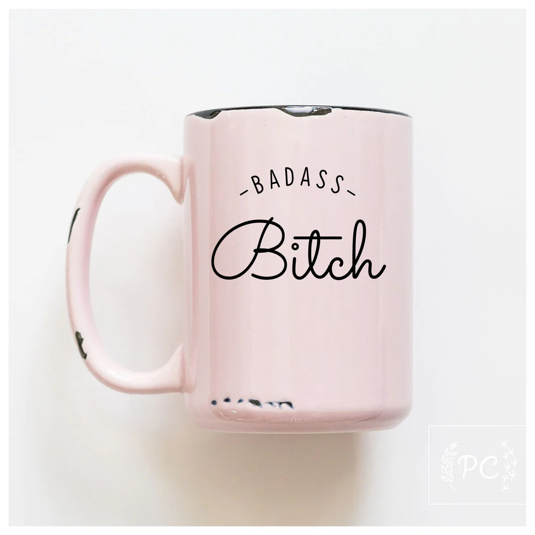 PCP0225-001 Badass Bitch (white mug)