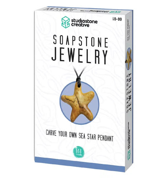 DIY - Soapstone Carving Kit - Sea Star Pendant