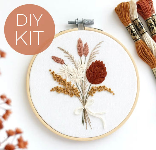 DIY - Embroidery Kit Flowers Bouquet