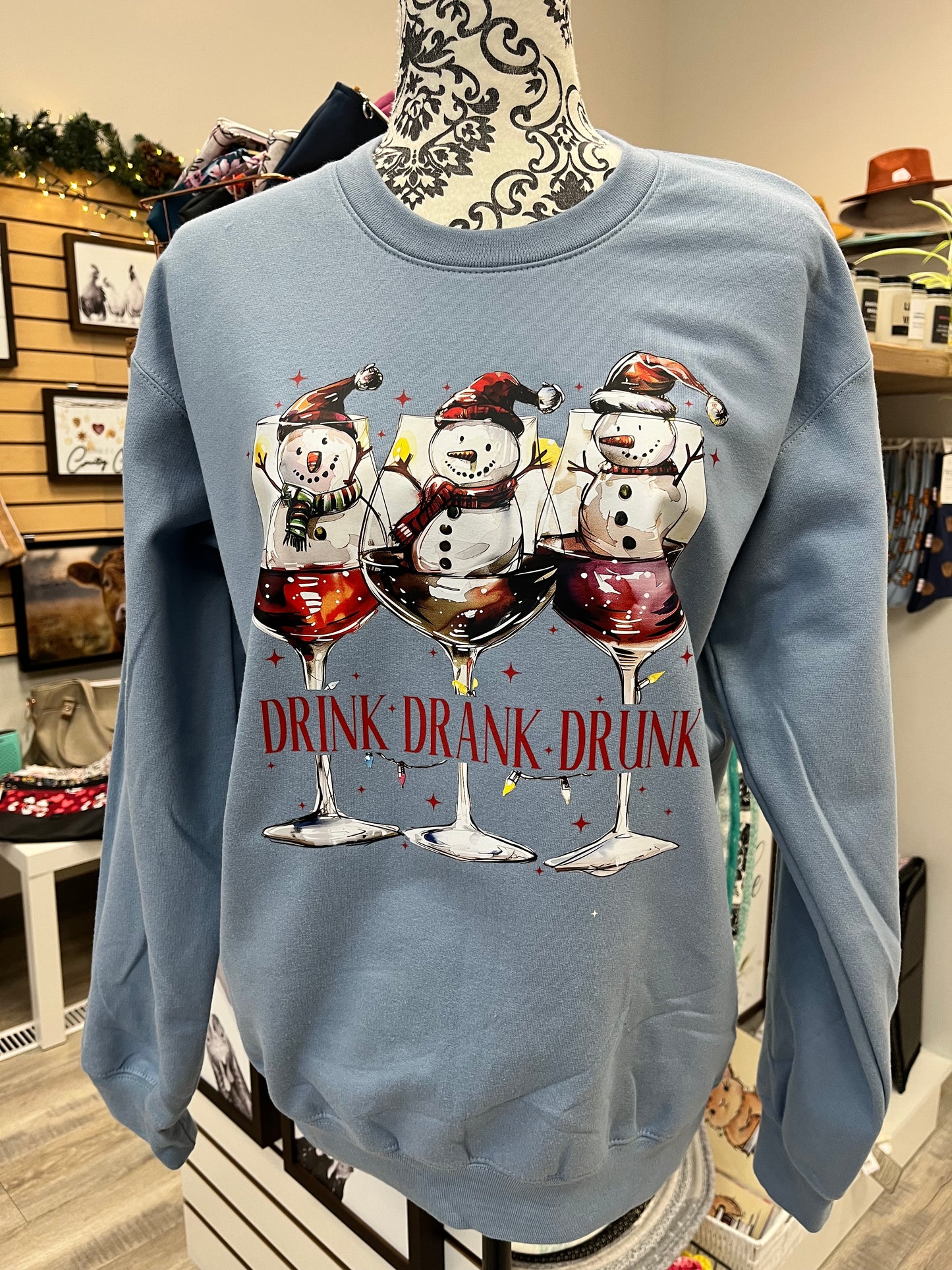 TCK - Drink Drank Drunk Snowman Sweater