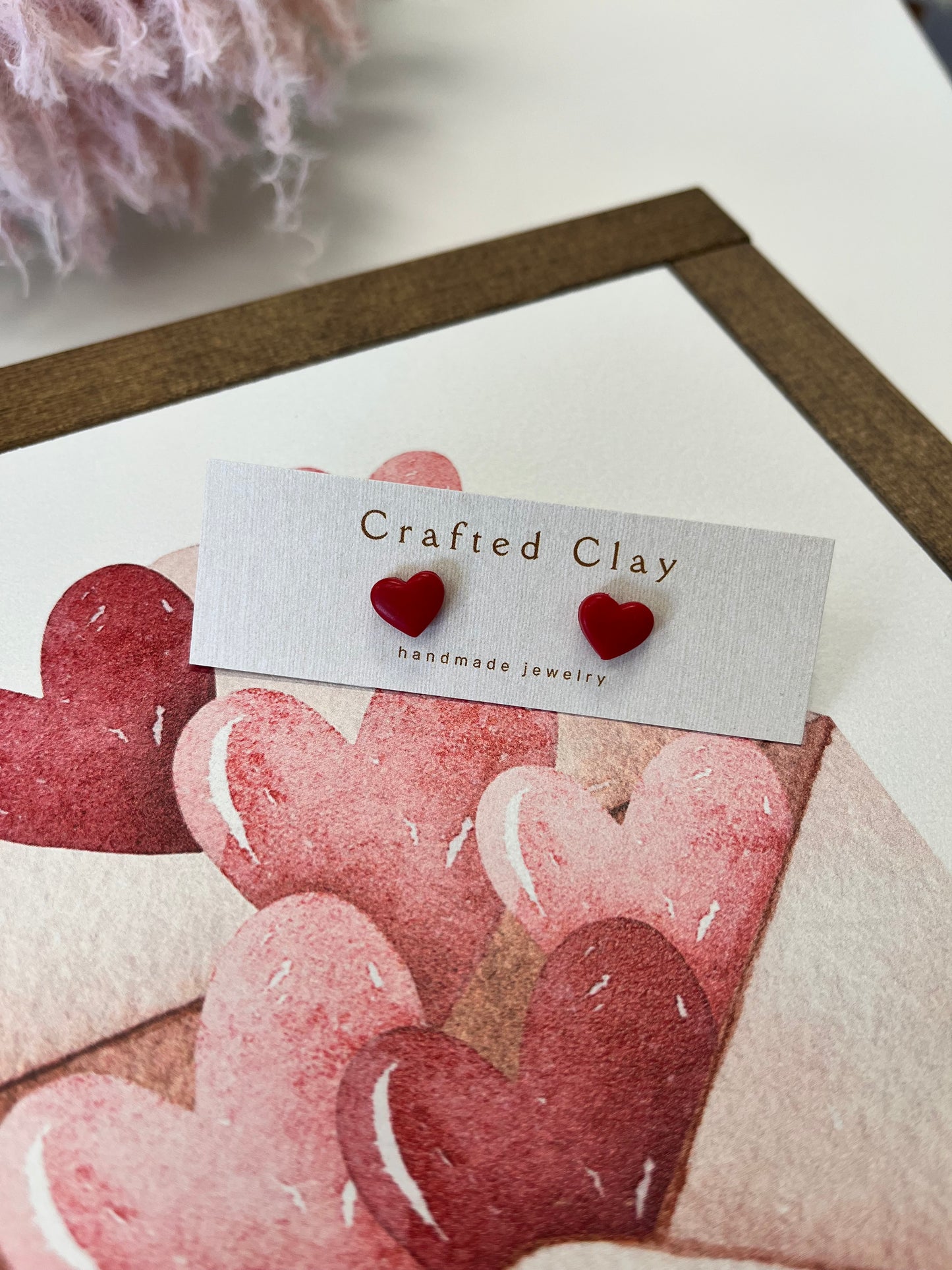 CJ - Red Heart Studs