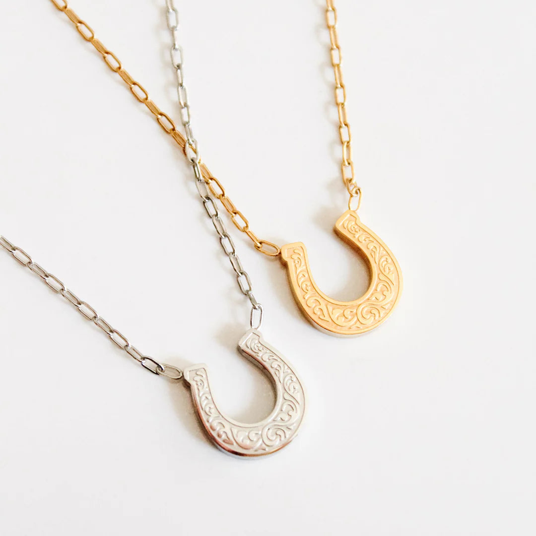 ST - Cheyenne Scroll Horseshoe Pendant Necklace