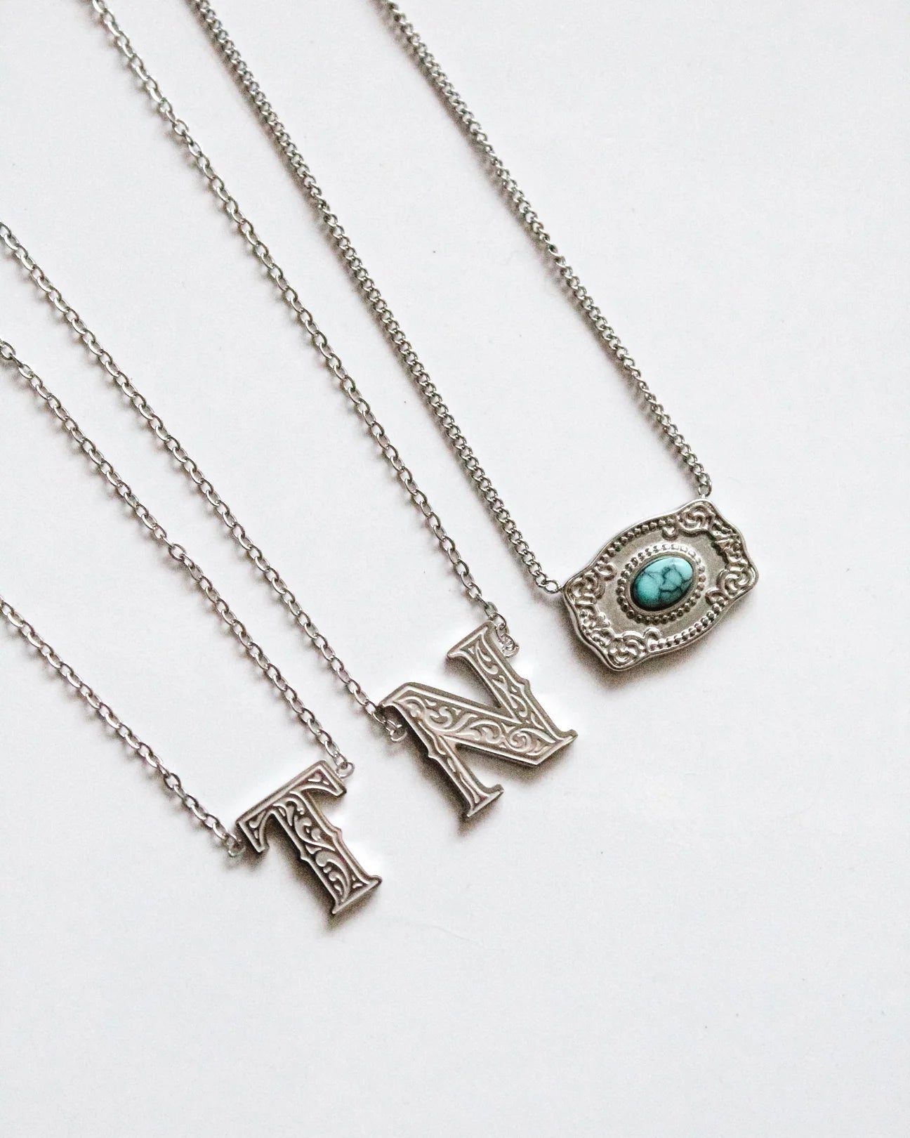 ST - Cheyenne Scroll Monogram Necklaces
