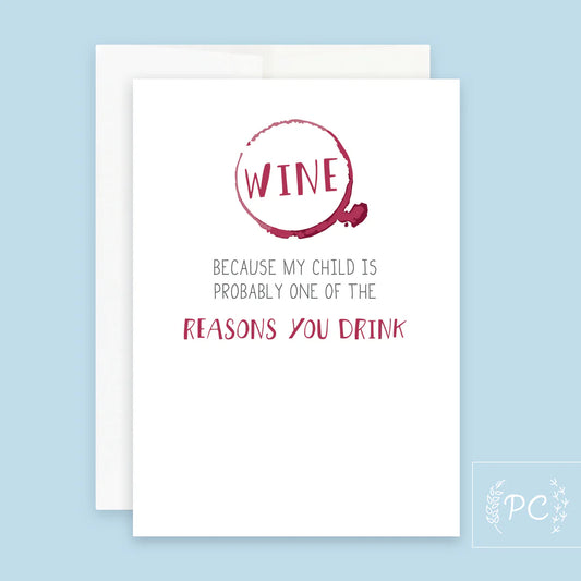 PCP016 Teacher Card - Wine