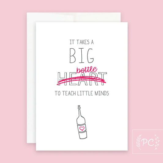 PCP016 Teacher Card - Takes a big bottle