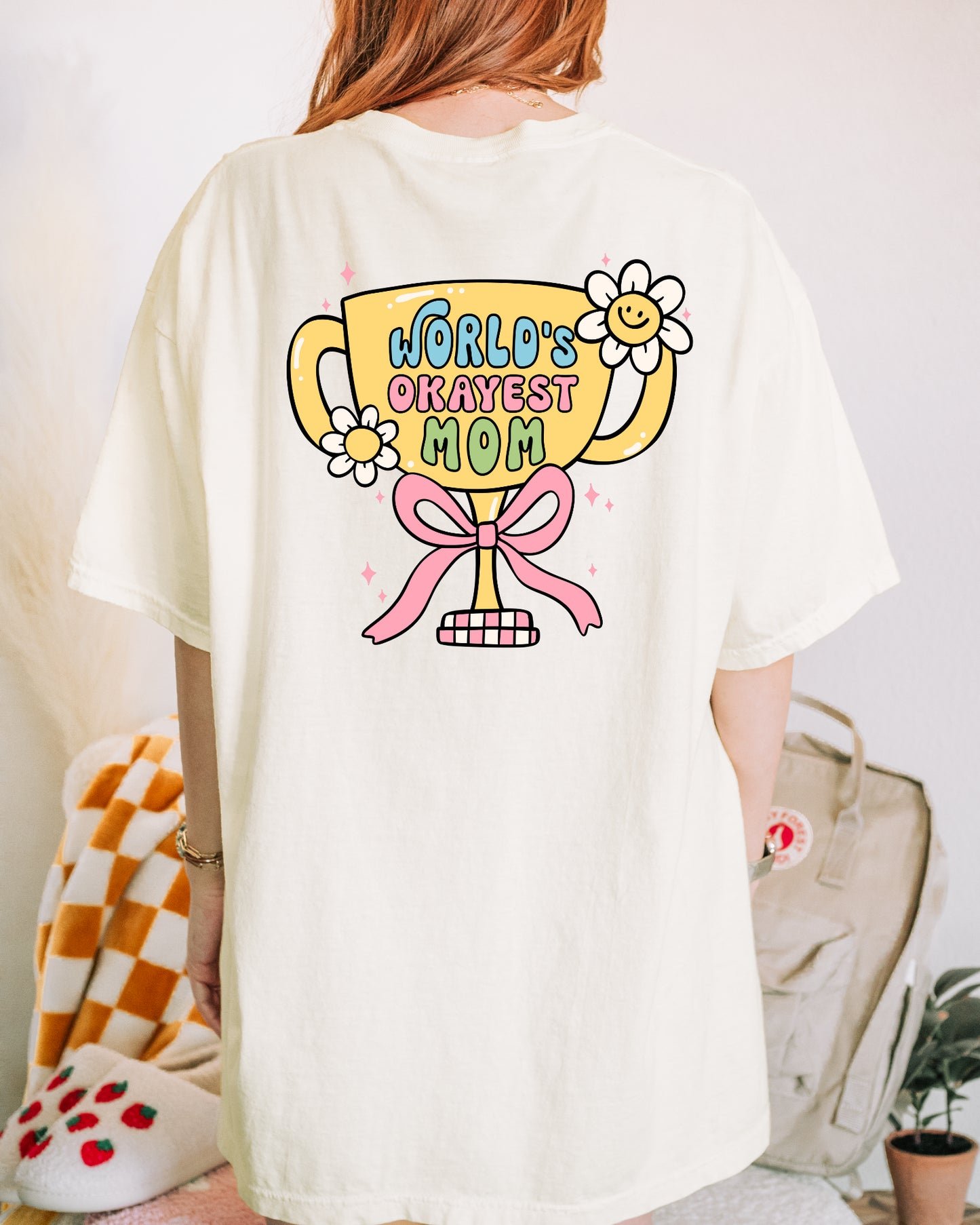 IND-WOM-T Worlds Okayest Mom Tee