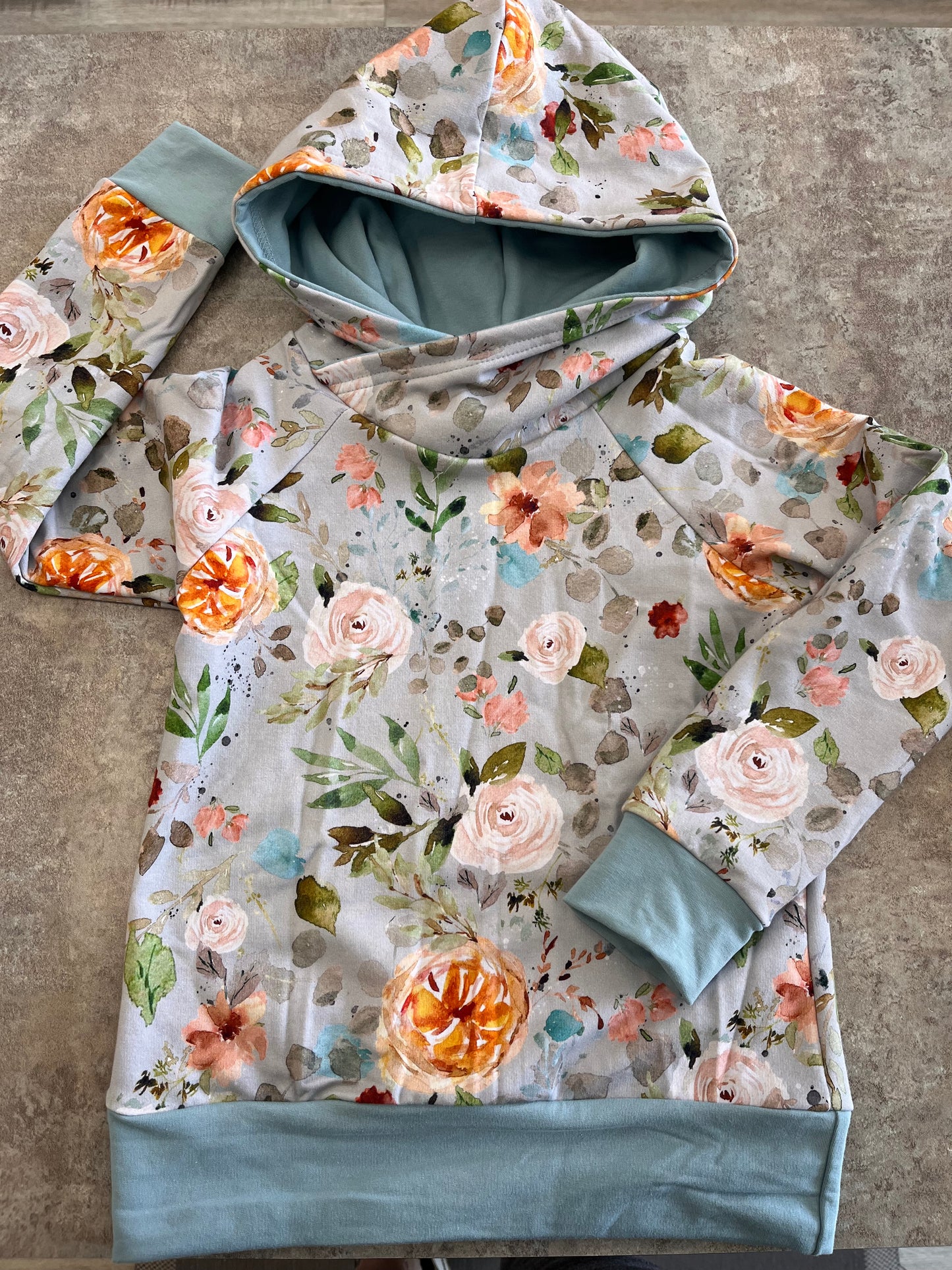 OAC Girls Hoodie - Blue Floral