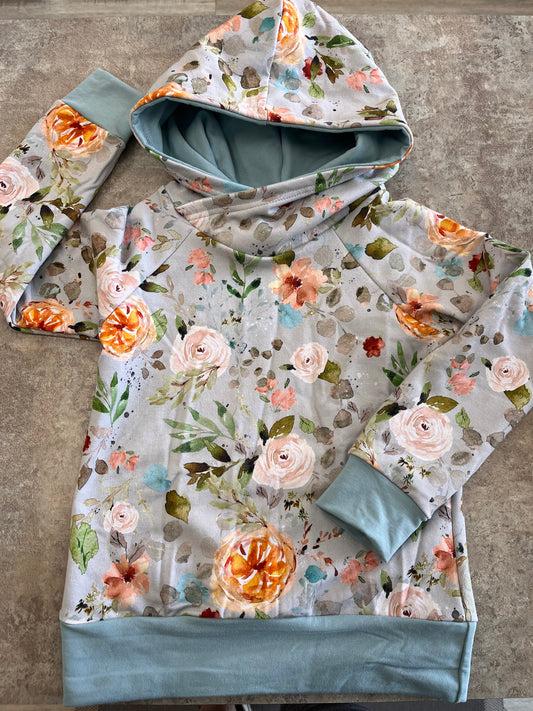 OAC Girls Hoodie - Blue Floral