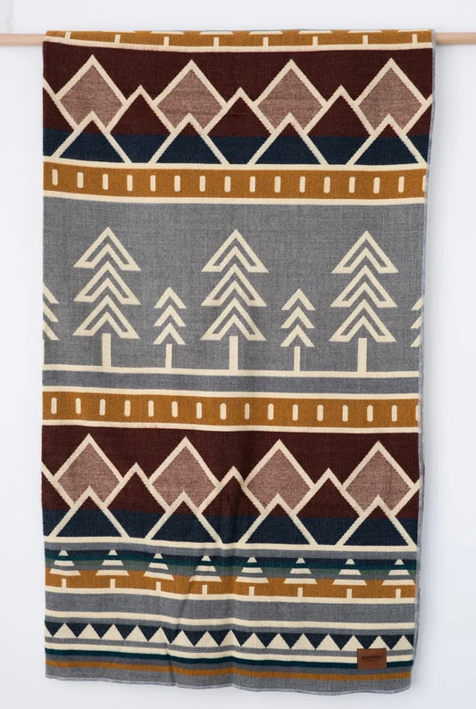 HPT - Tree Line Throw Blanket - Aurora Highlands