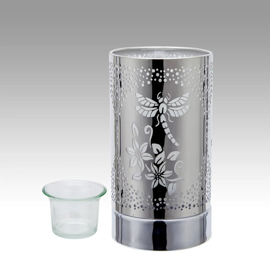 PH - Wax/Oil Burner Touch Lamp - Silver DragonFly