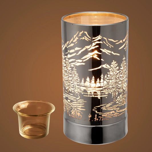 PH - Wax/Oil Burner Touch Lamp - Silver Mountains