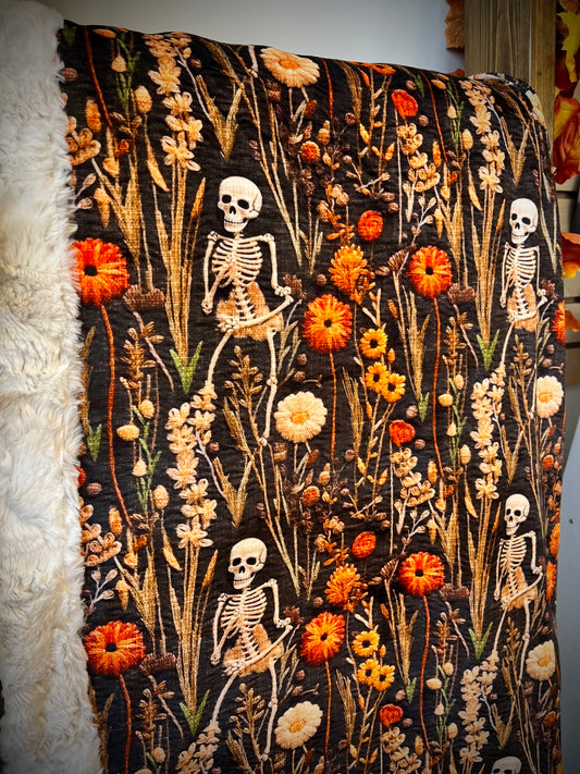 OAC - Minky Throw Blanket - Skeletons