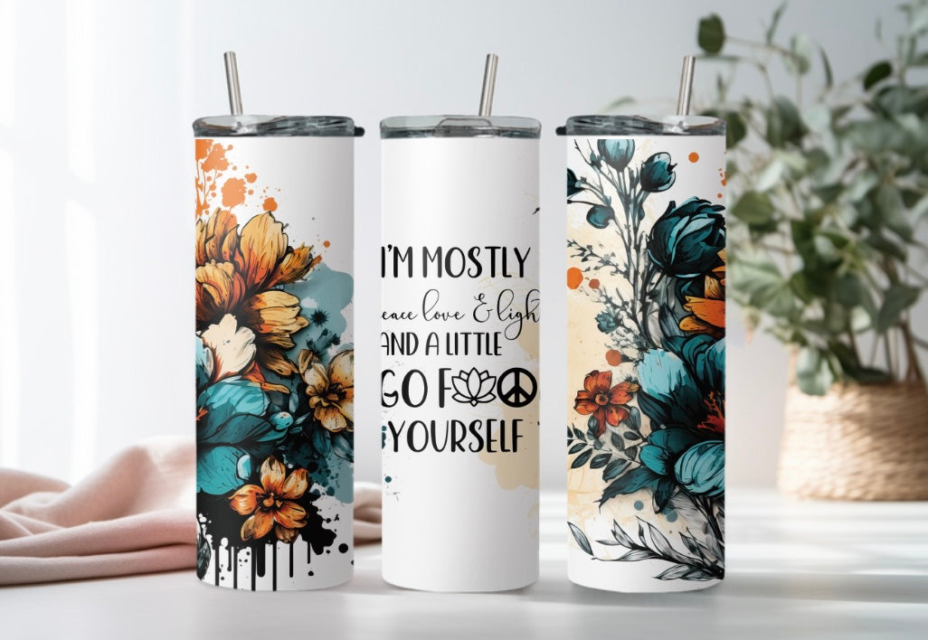 TCK - 20oz Tall Tumbler - Floral Sarcasm