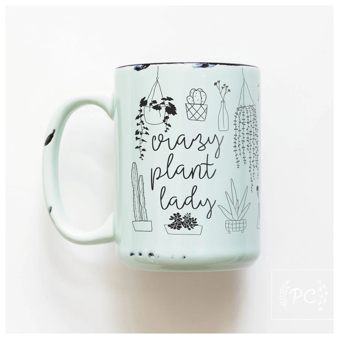 PCP0225-155 Crazy Plant Lady (Green Mug)