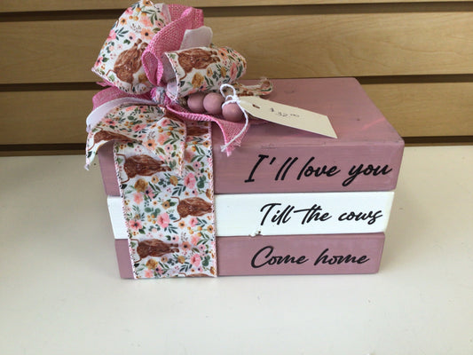 MKD - Pink Bookstack Decor