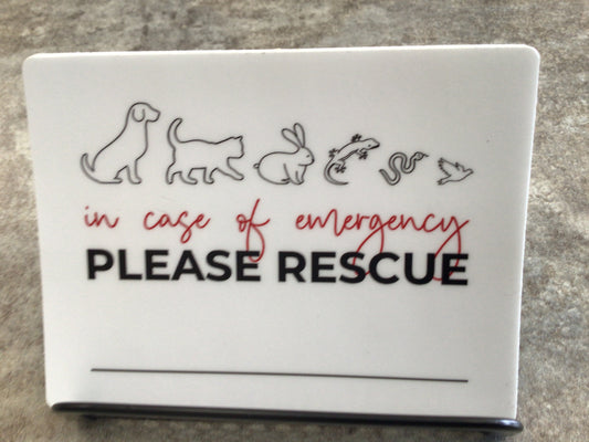 CCL-PET - in case of emergency PLEASE RESCUE