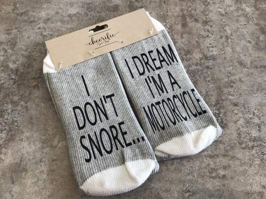 CSS153 “Snore” Socks (Light Grey)