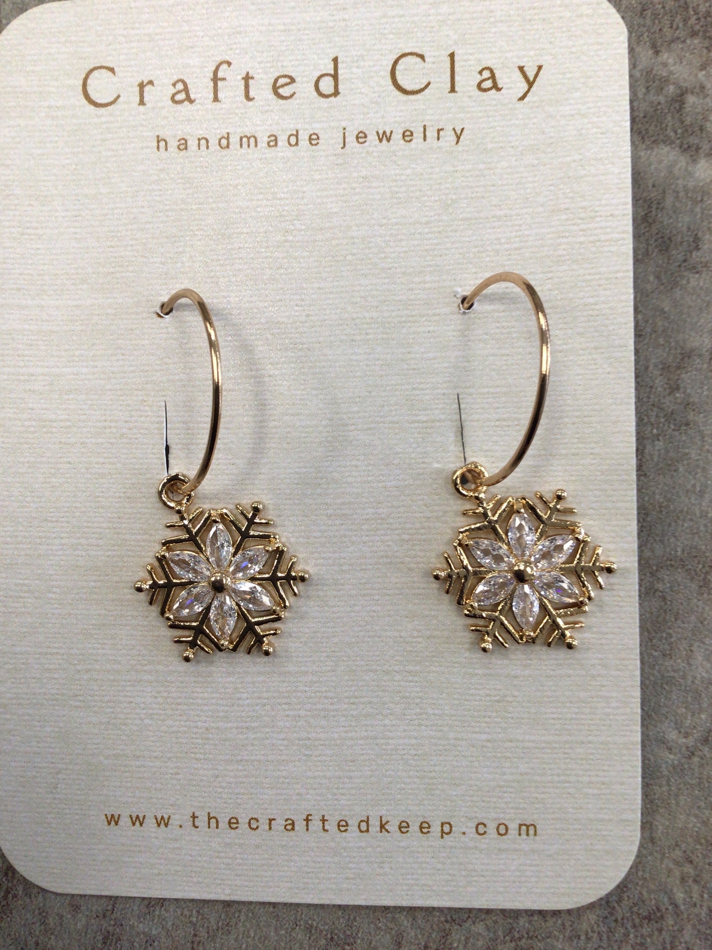 CJ - Snowflake Hoop Earrings