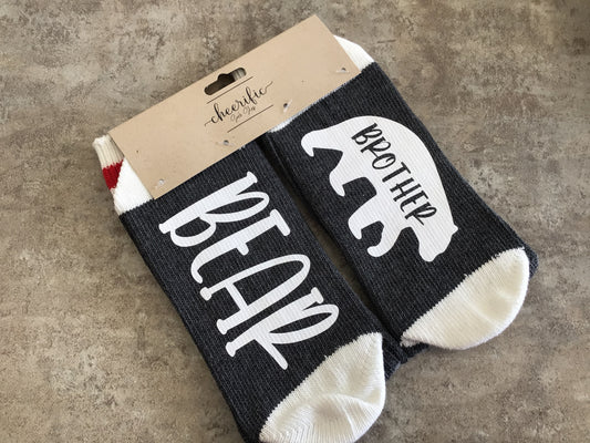 CSS124 “Brother Bear” Socks (Dark Grey)