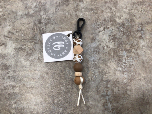 LBB - 23 Brown Bead Keychain