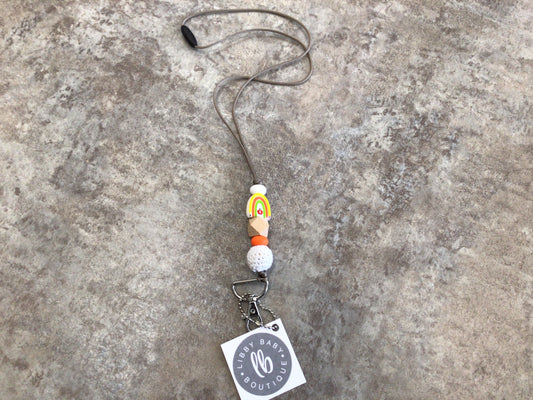 LBB - 24 Orange Rainbow Lanyard