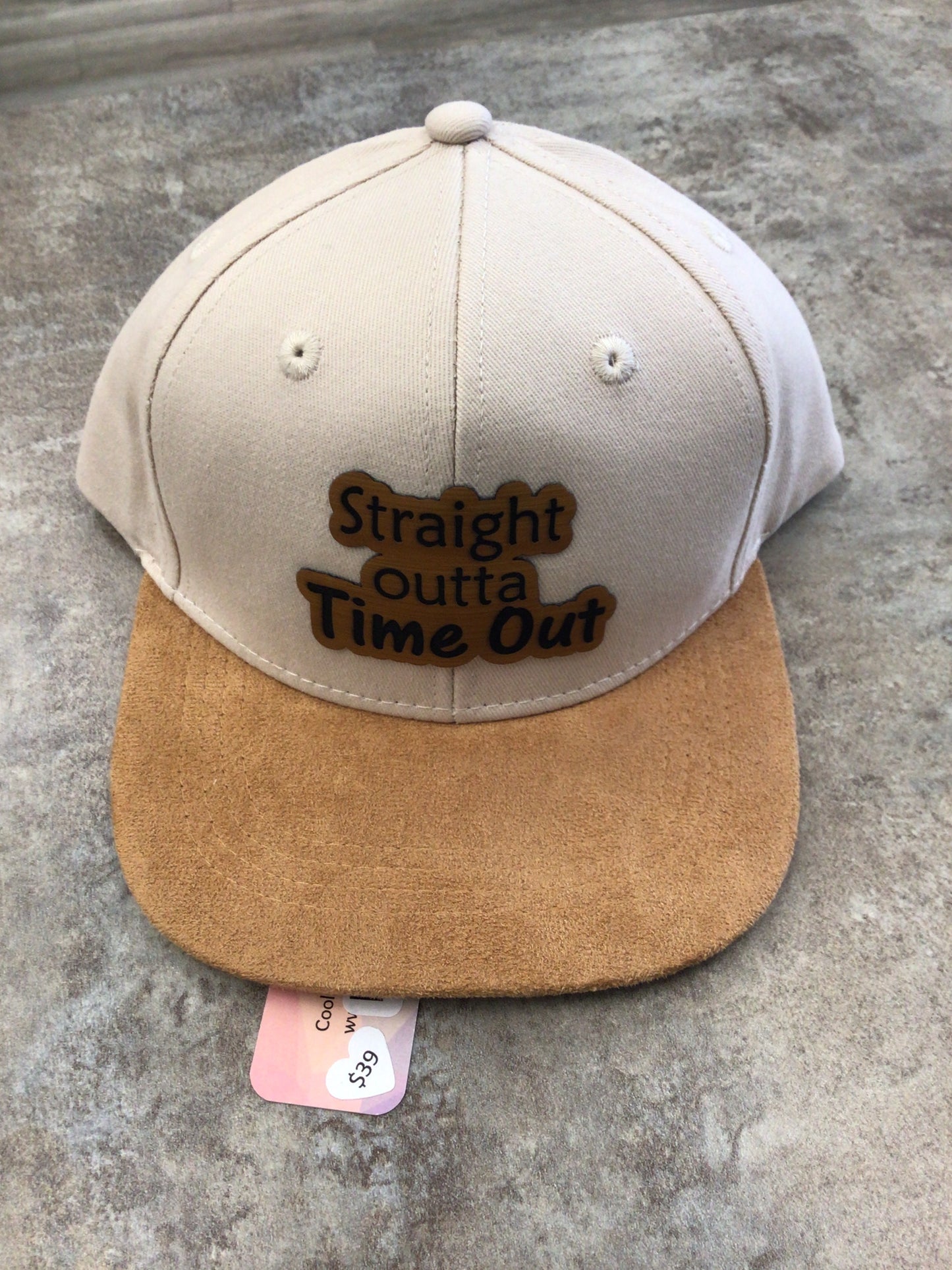 LAS-01 Kids Patched Hats - Beige Tan