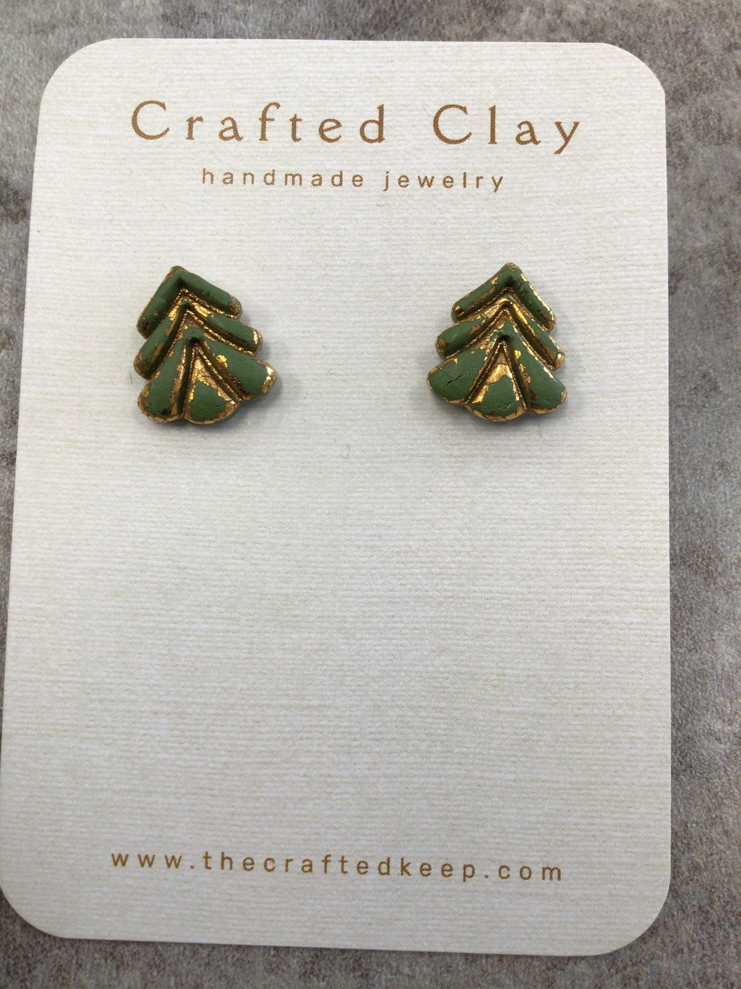 CJ - Green Tree Earrings
