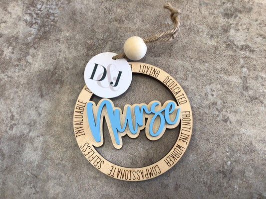 DAJ Nurse Ornament (Blue)