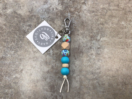 LBB - 23 Blue Bead Keychain