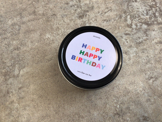 NW - “Happy Birthday” Coco Lime 4oz Soy Candle