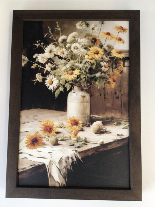 WHD - Milk Vase Daisies - 8X12” sign