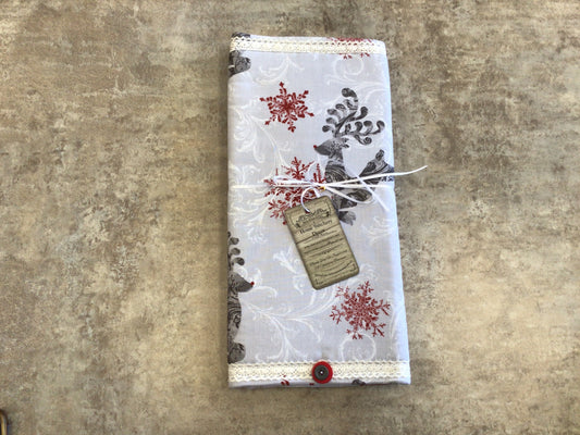 HSD0312S - Snowflake & Reindeer Dish Drying Mat