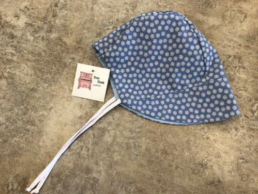 PPC - 12-18 months blue flower bonnet