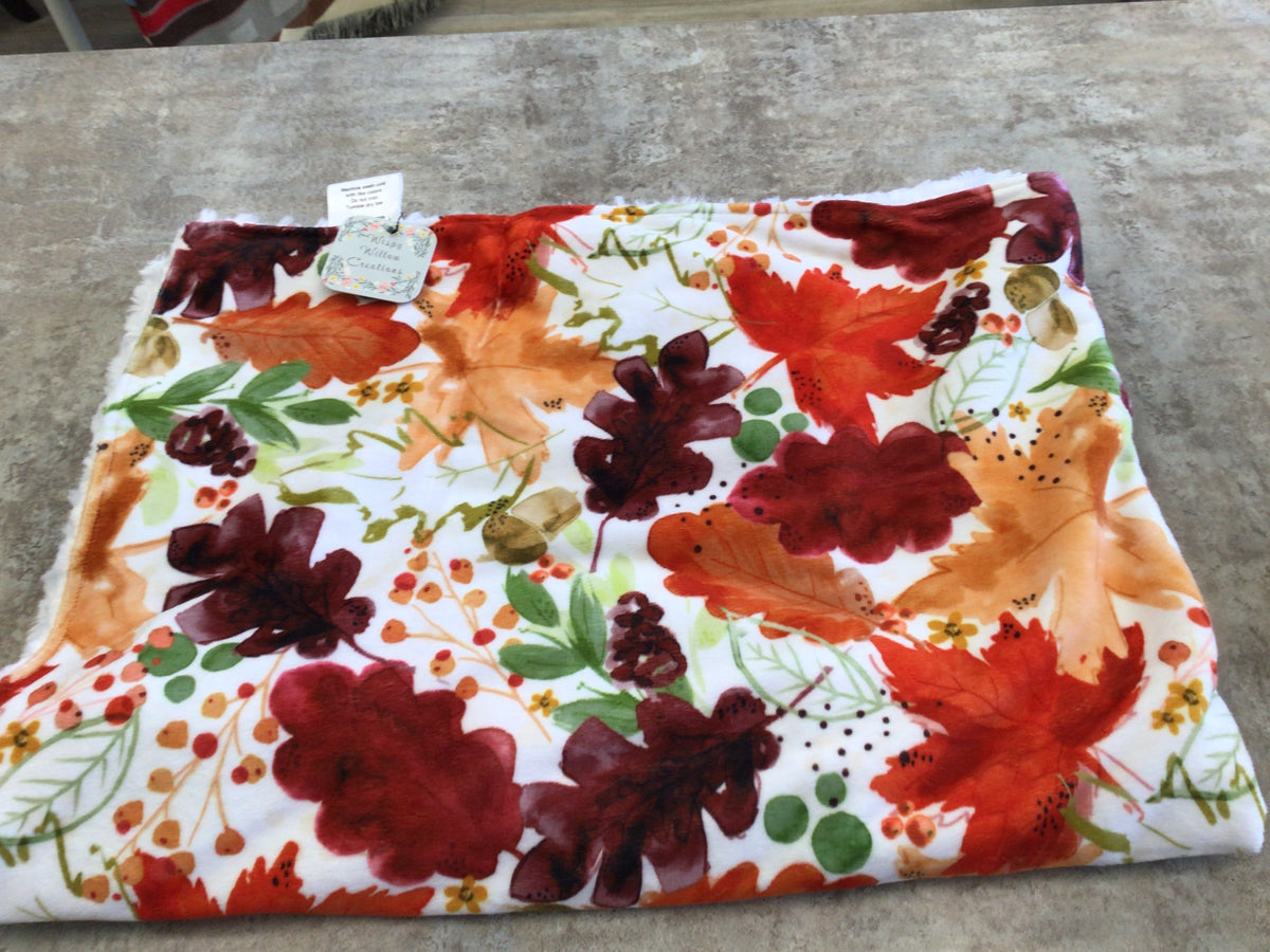 WWC-01 Minky Baby Blanket fall leaves