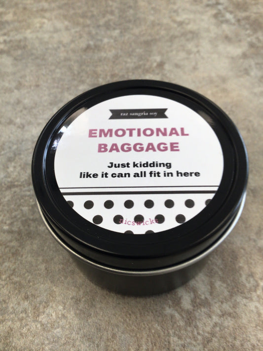 NW - EMOTIONAL BAGGAGE - raz sangria soy 4 oz candle