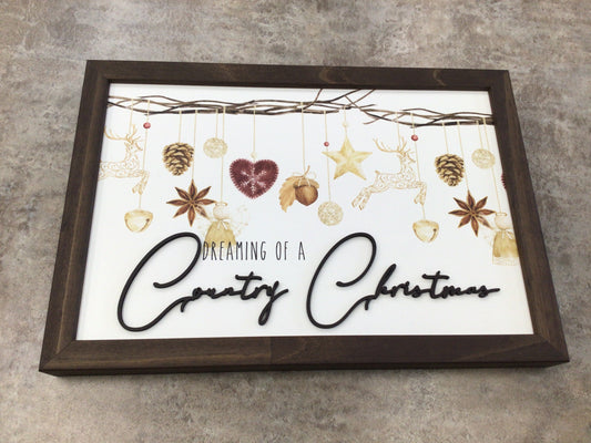 WHD Dreaming of a Country Christmas Sign