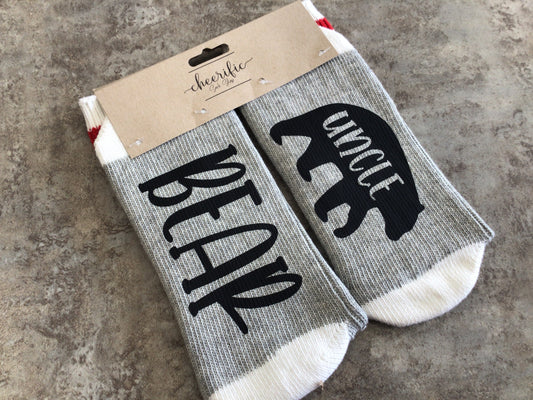 CSS119 “Uncle Bear” Socks (Light Grey)