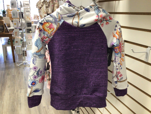 OAC - Girls Purple Floral Hoodie - 3T