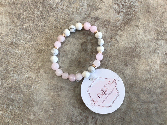 KH - Rose Quartz Howlite Bracelet