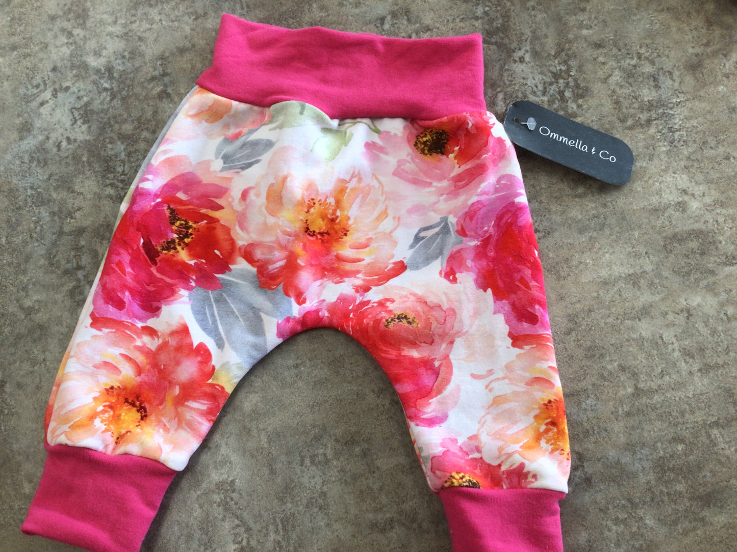 OAC Baby Harem Pant - Floral Pink