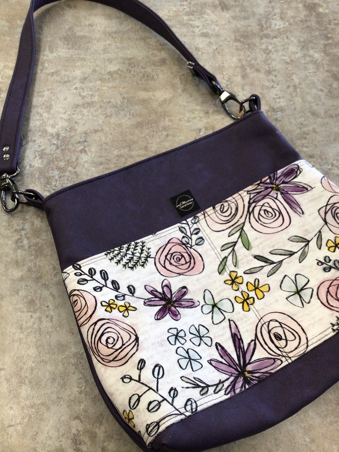 SWE-60 Purple/Floral Everyday Purse