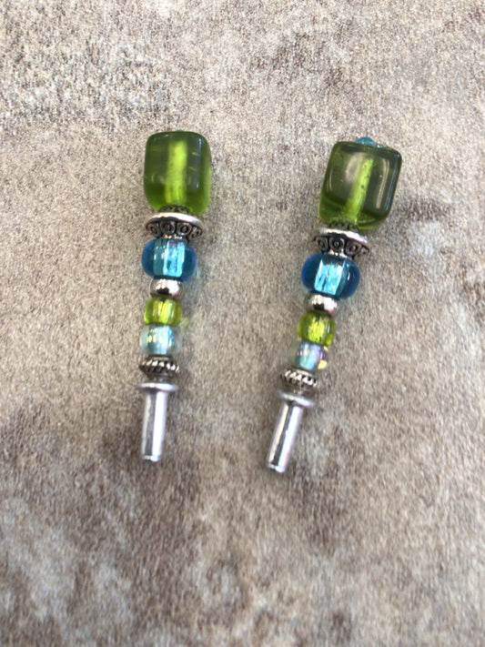 PEG - Green & Blue Bead Crib Peg