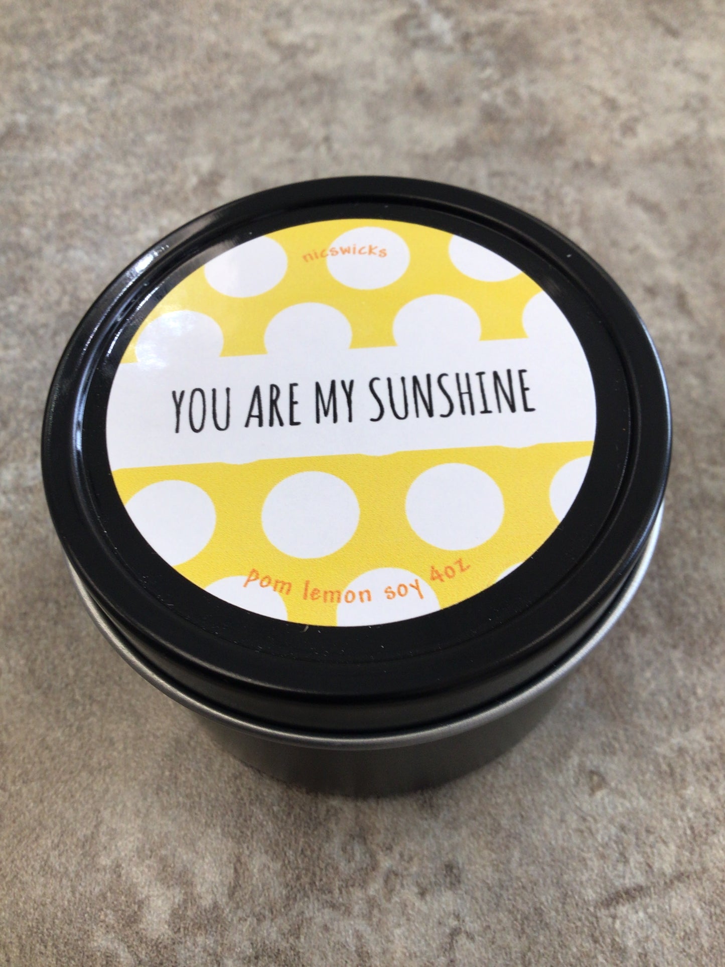 NW - YOU ARE MY SUNSHINE - pom lemon soy 4 oz candle