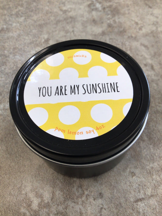 NW - YOU ARE MY SUNSHINE - pom lemon soy 4 oz candle