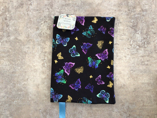 WWC - 18 Med/Large Hard Book Cover Black Butterfly