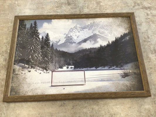 WHD Vintage Winter Hockey Rink 12x18” Sign