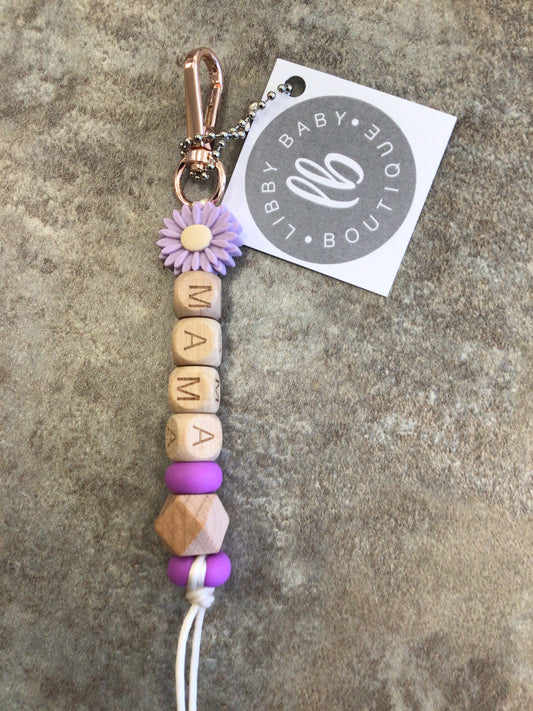 LBB-23 Keychain (Mama) lilac flower