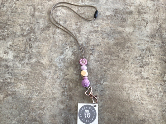 LBB - 24 Purple Flower Lanyard