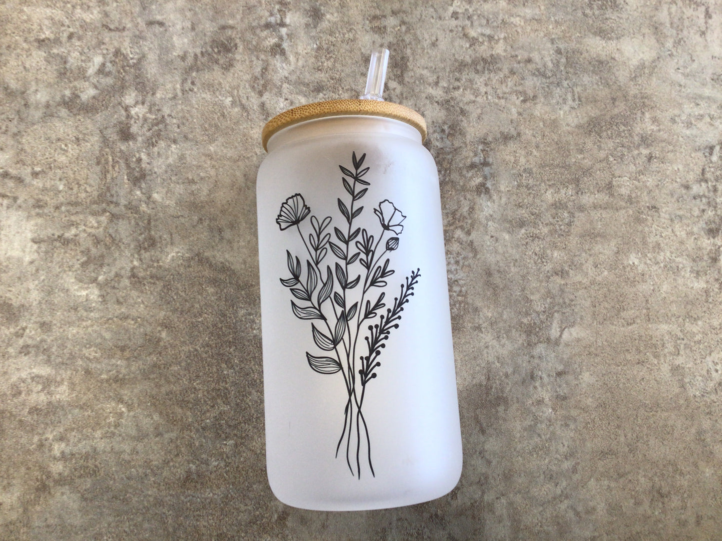 CCL - 800 Bouquet of Flowers Glass Tumbler