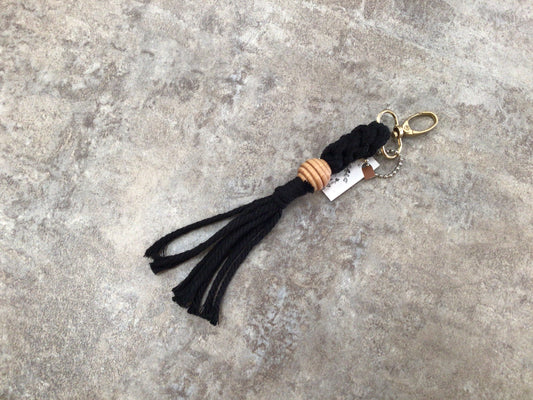 KH - Black Macrame Keychain